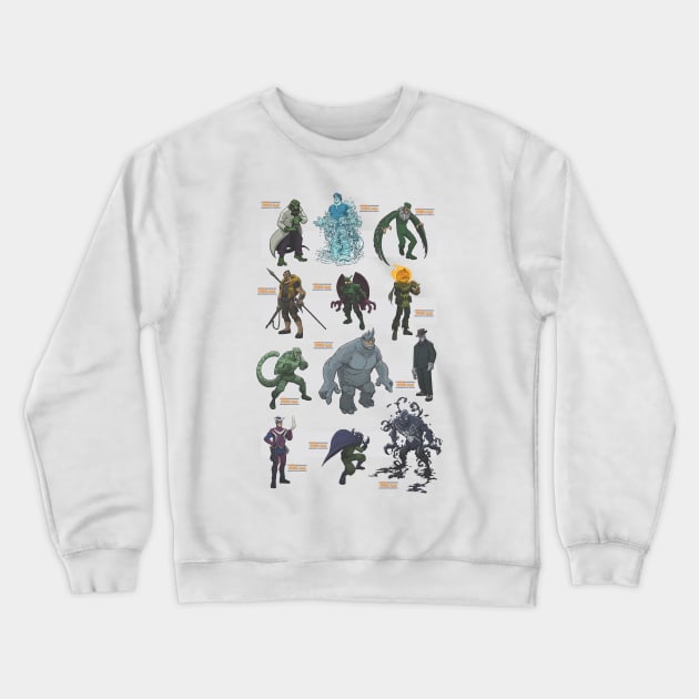 Villains III Crewneck Sweatshirt by DCMiller01